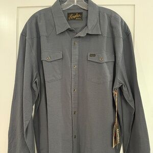 NWT Howler Brothers Sheridan shirt western size xl gray/blue